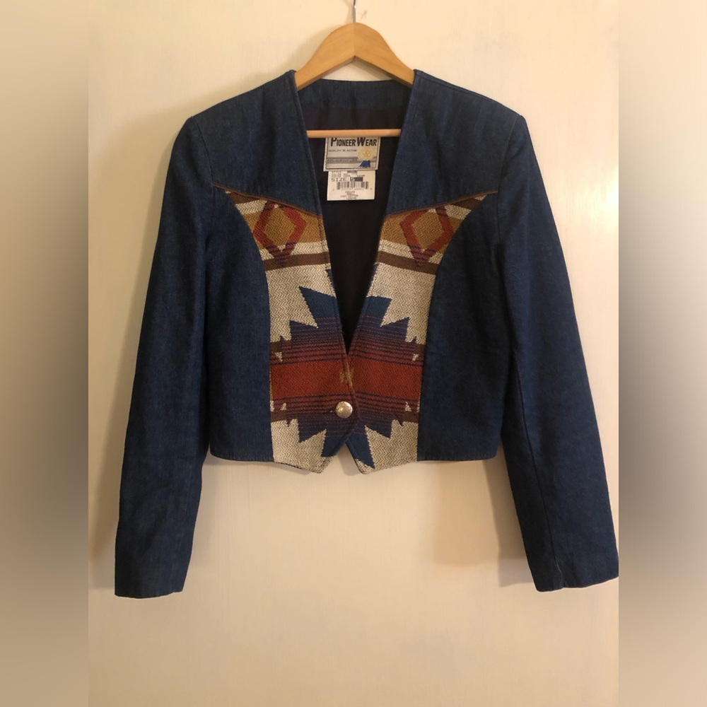 Vintage Aztec Denim Jacket